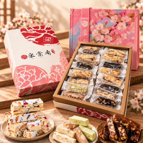 如意甜緣｜新春綜合禮盒 ( (南棗核桃糕/雪Q餅/綜合牛軋糖) 一斤裝